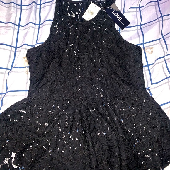 Black lace dress top - Picture 1 of 4